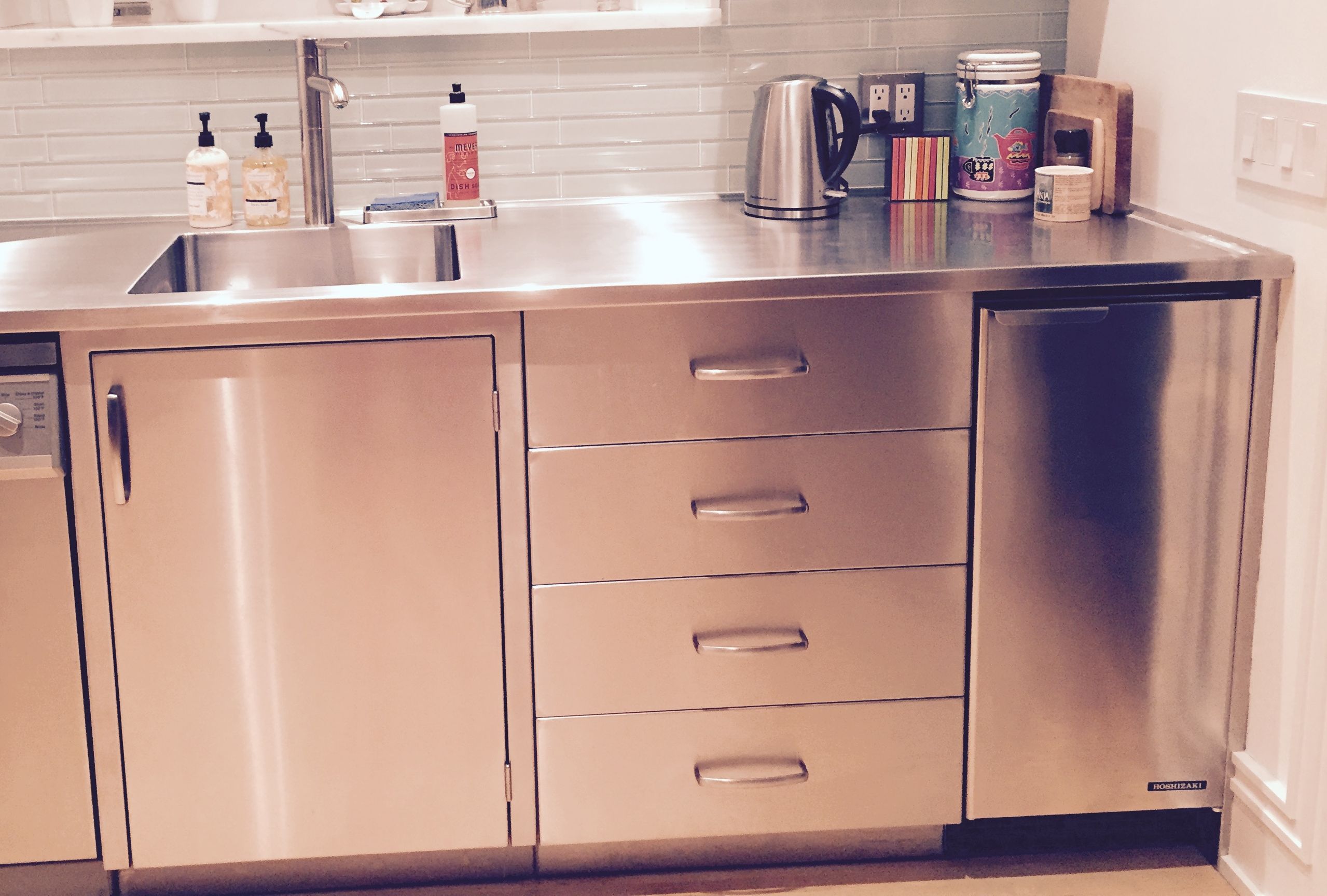 Custom Stainless Steel Kitchen Residential Base Cabinets 1 